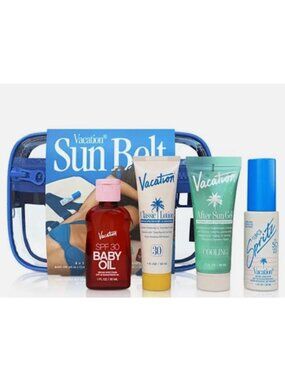 Vacation Sun Care Set SPF 30/50 Lotion, Face Mist, Oil, After Sun Belt Bag!